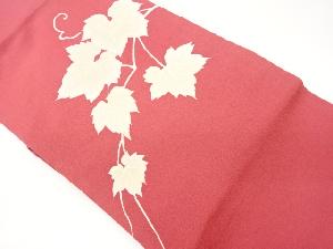 縮緬地金彩蔦の葉模様名古屋帯